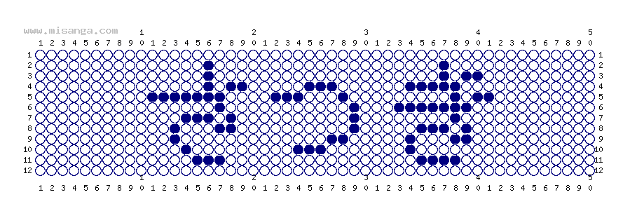 編みこみ文字ミサンガ製作図：さつき