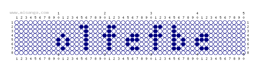 編みこみ文字ミサンガ製作図：OLFEVRE