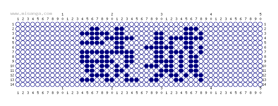 編みこみ文字ミサンガ製作図：鼓城