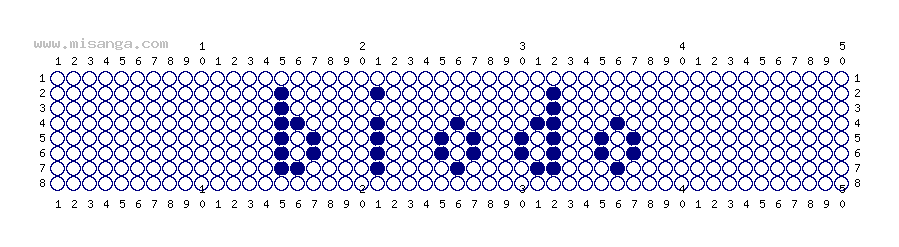 編みこみ文字ミサンガ製作図：RYOTO
