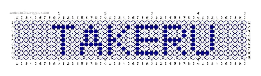 編みこみ文字ミサンガ製作図：TAKERU