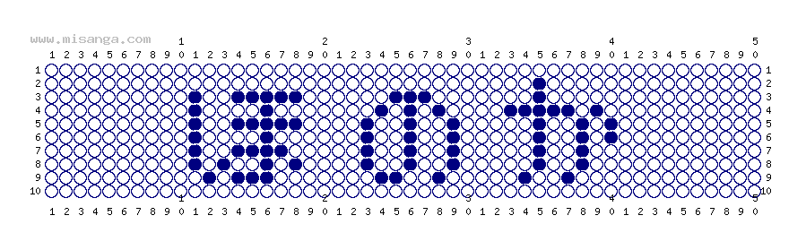 編みこみ文字ミサンガ製作図：ほのか