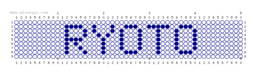 編みこみ文字ミサンガ製作図：RYOTO