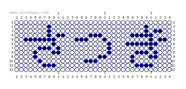 編みこみ文字ミサンガ製作図：さつき