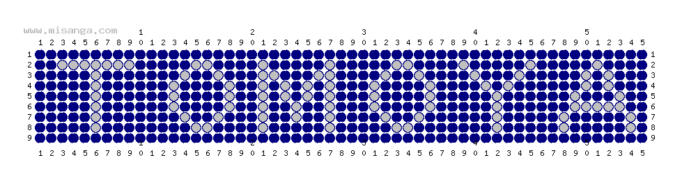 編みこみ文字ミサンガ製作図：TOMOYA