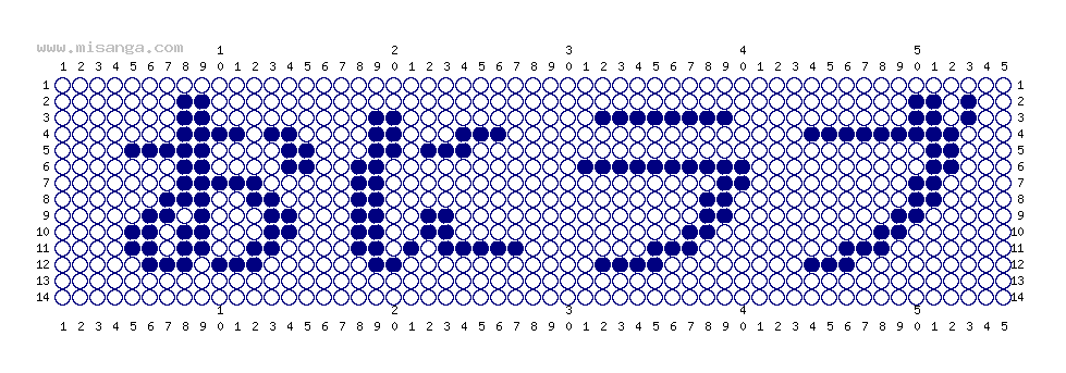編みこみ文字ミサンガ製作図：おにラブ