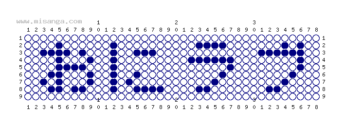 編みこみ文字ミサンガ製作図：おにラブ