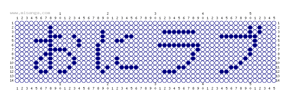編みこみ文字ミサンガ製作図：おにラブ