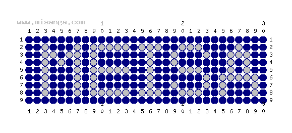 編みこみ文字ミサンガ製作図：MEISA