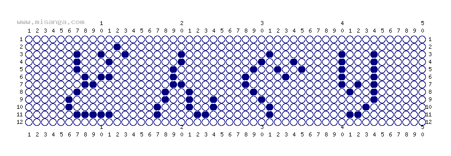 編みこみ文字ミサンガ製作図：どんぐり