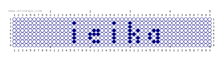 編みこみ文字ミサンガ製作図：YUIKA