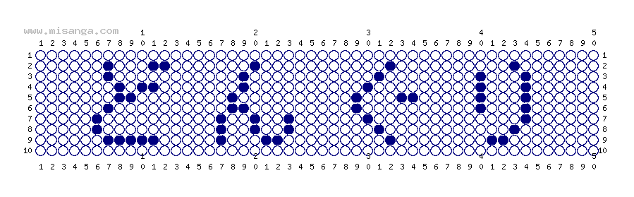編みこみ文字ミサンガ製作図：どんぐり
