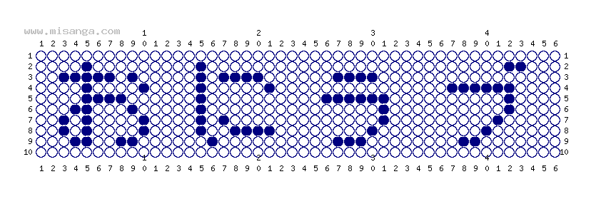 編みこみ文字ミサンガ製作図：おにラブ