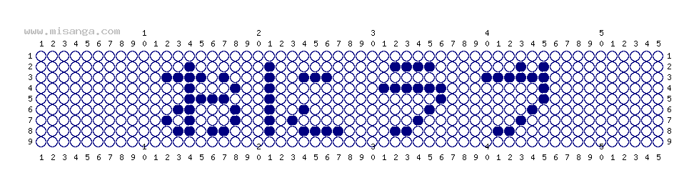 編みこみ文字ミサンガ製作図：おにラブ