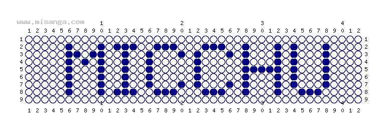 編みこみ文字ミサンガ製作図：MICCHU
