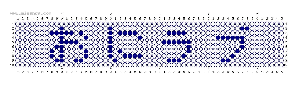 編みこみ文字ミサンガ製作図：おにラブ