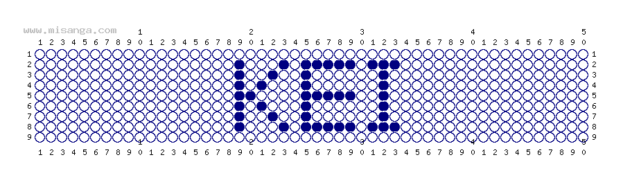 編みこみ文字ミサンガ製作図：KEI