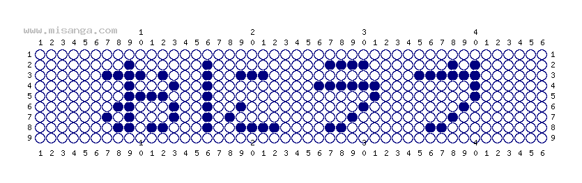 編みこみ文字ミサンガ製作図：おにラブ