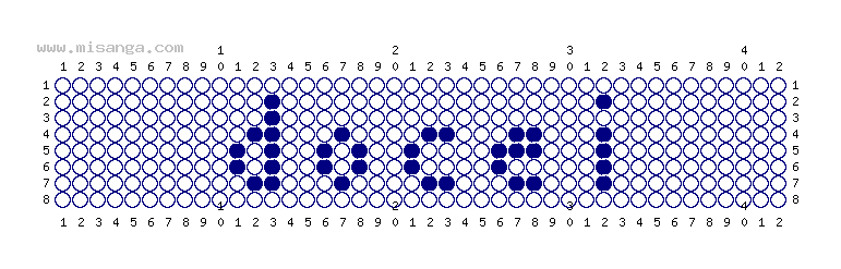 編みこみ文字ミサンガ製作図：TOSEI