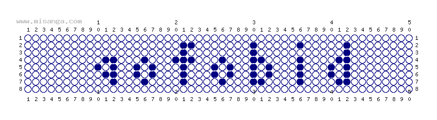 編みこみ文字ミサンガ製作図：GOFORIT