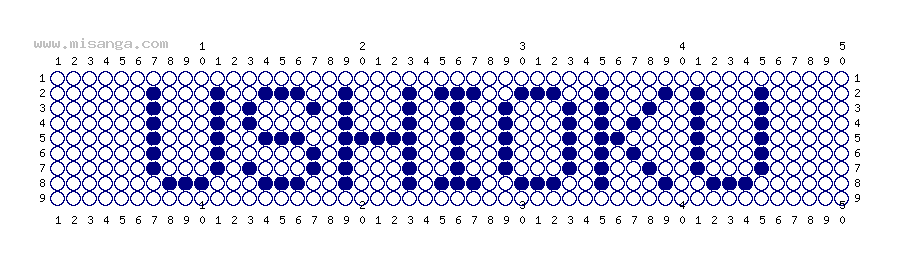 編みこみ文字ミサンガ製作図：USHIOKU