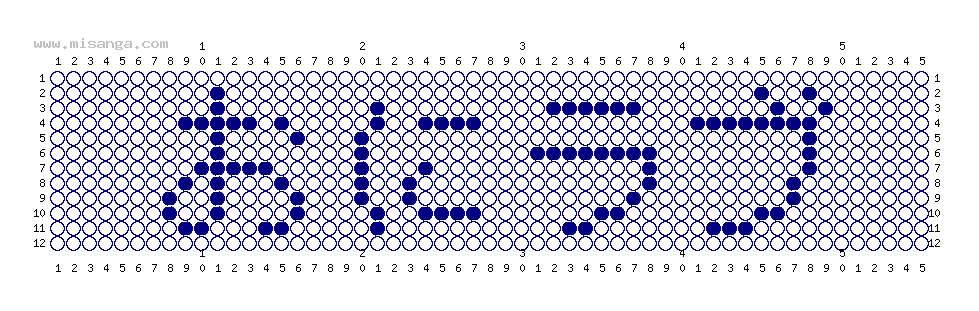 編みこみ文字ミサンガ製作図：おにラブ
