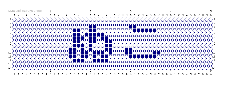 編みこみ文字ミサンガ製作図：ぬこ