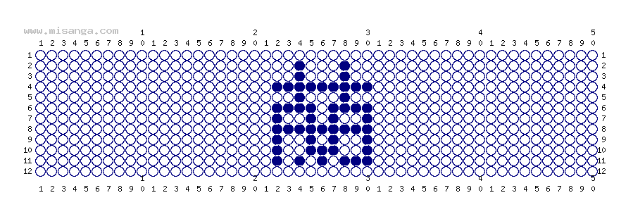 編みこみ文字ミサンガ製作図：蘭
