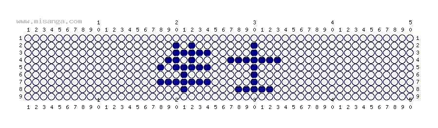 編みこみ文字ミサンガ製作図：隼士