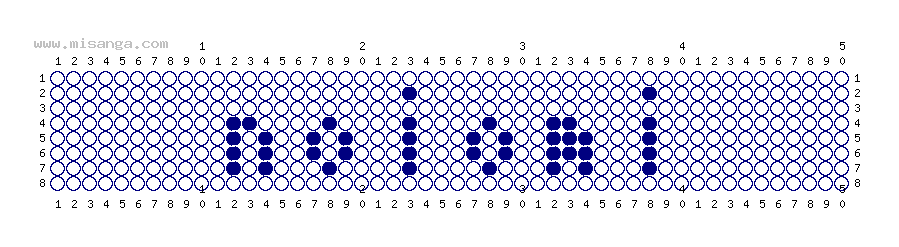 編みこみ文字ミサンガ製作図：NOZOMI