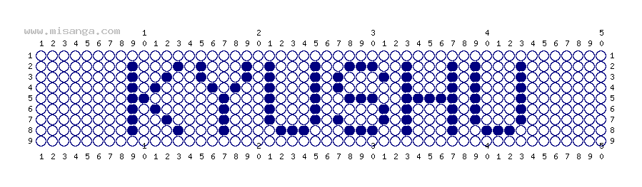 編みこみ文字ミサンガ製作図：KYUSHU