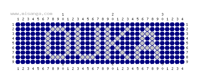 編みこみ文字ミサンガ製作図：OUKA