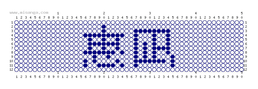 編みこみ文字ミサンガ製作図：惠凪