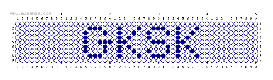 編みこみ文字ミサンガ製作図：GKSK
