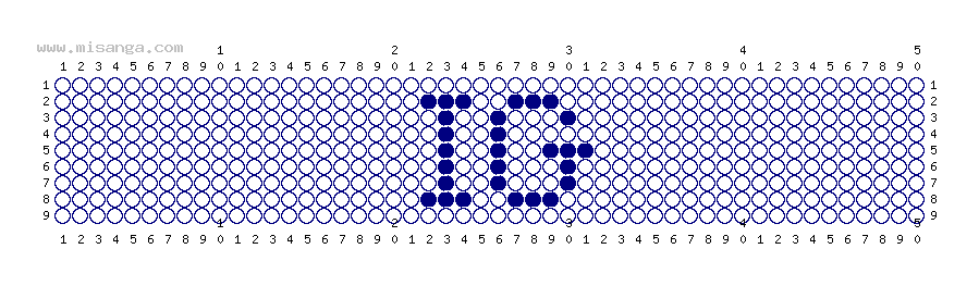 編みこみ文字ミサンガ製作図：IG