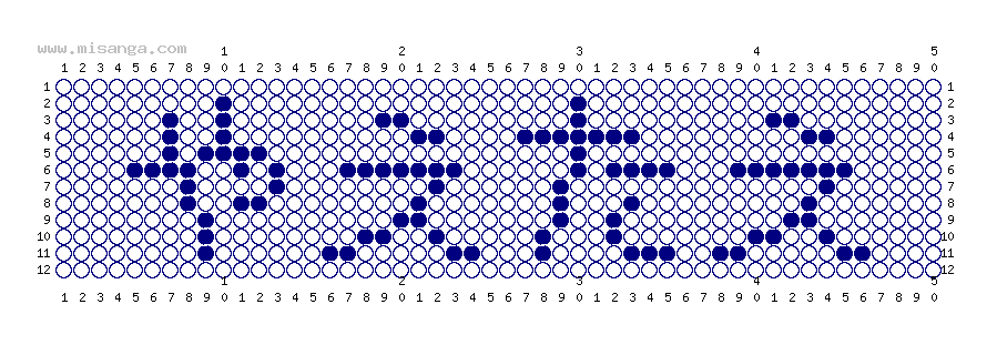 編みこみ文字ミサンガ製作図：やえたえ