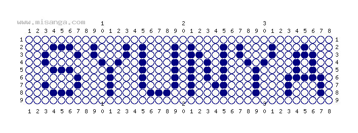 編みこみ文字ミサンガ製作図：SYUNYA