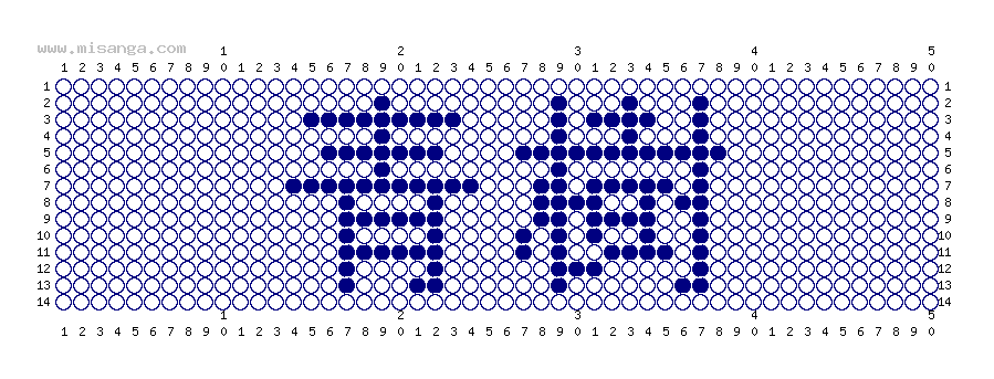 編みこみ文字ミサンガ製作図：青樹