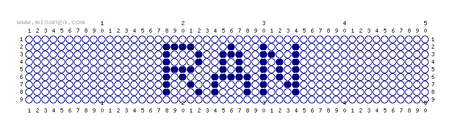 編みこみ文字ミサンガ製作図：RAN
