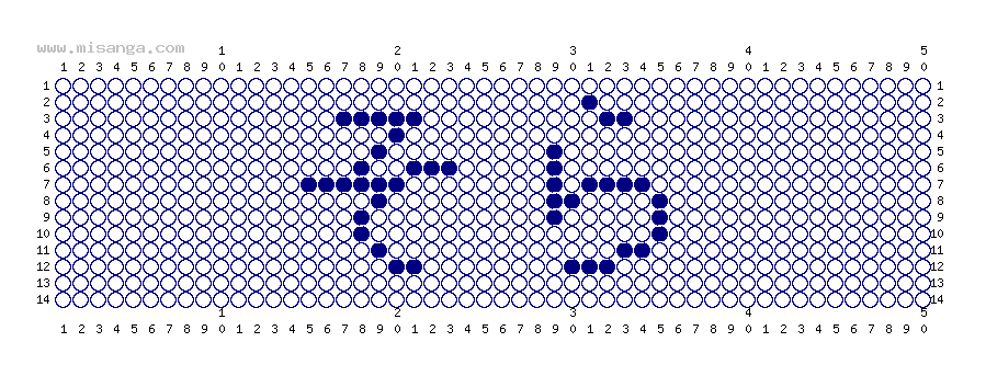 編みこみ文字ミサンガ製作図：そら