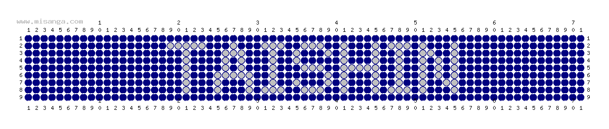 編みこみ文字ミサンガ製作図：TAISHIN