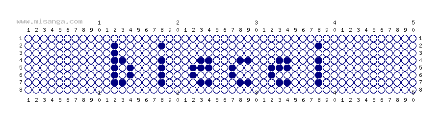 編みこみ文字ミサンガ製作図：RYUSEI