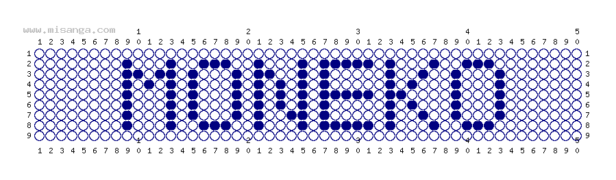 編みこみ文字ミサンガ製作図：MONEKO
