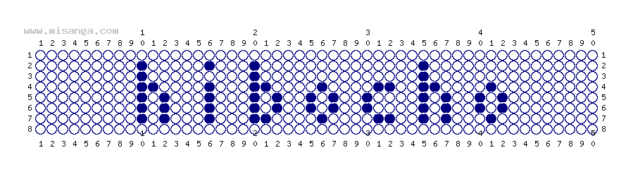 編みこみ文字ミサンガ製作図：HIROSHO