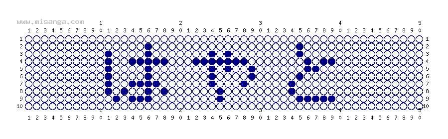 編みこみ文字ミサンガ製作図：はやと
