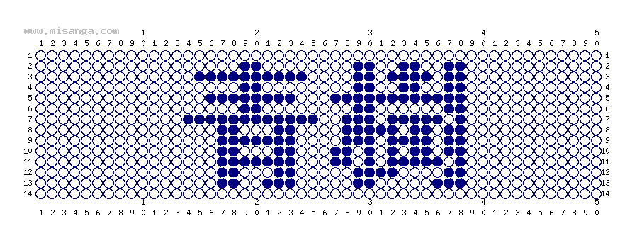 編みこみ文字ミサンガ製作図：青樹