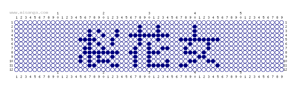 編みこみ文字ミサンガ製作図：桜花女