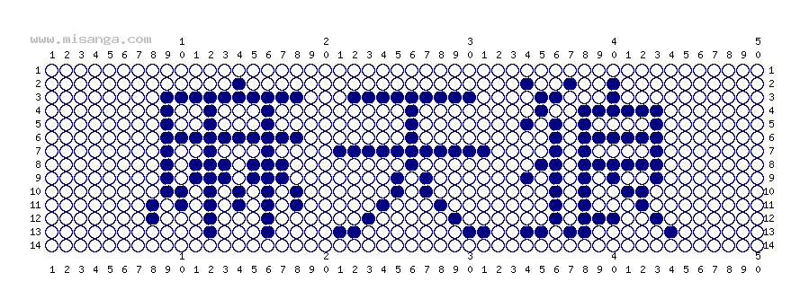 編みこみ文字ミサンガ製作図：麻天狼