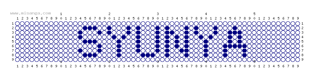 編みこみ文字ミサンガ製作図：SYUNYA