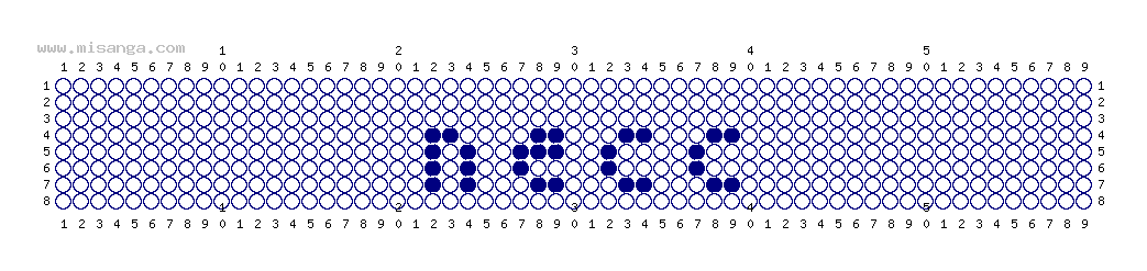 編みこみ文字ミサンガ製作図：NESS